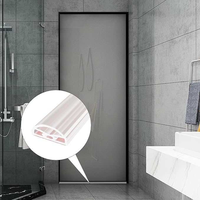 118” Transparent Shower Threshold Water Dam Stopper - Image 8