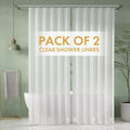 AmazerBath Shower Curtain Liner 2 Pack, 72 x 96 Inches Extra Long PEVA Plastic by AmazerBath