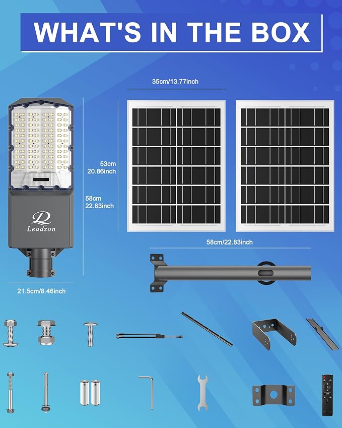 Solar Street Lights Outdoor Waterproof, 650000LM Super Bright LED Beads - Image 7