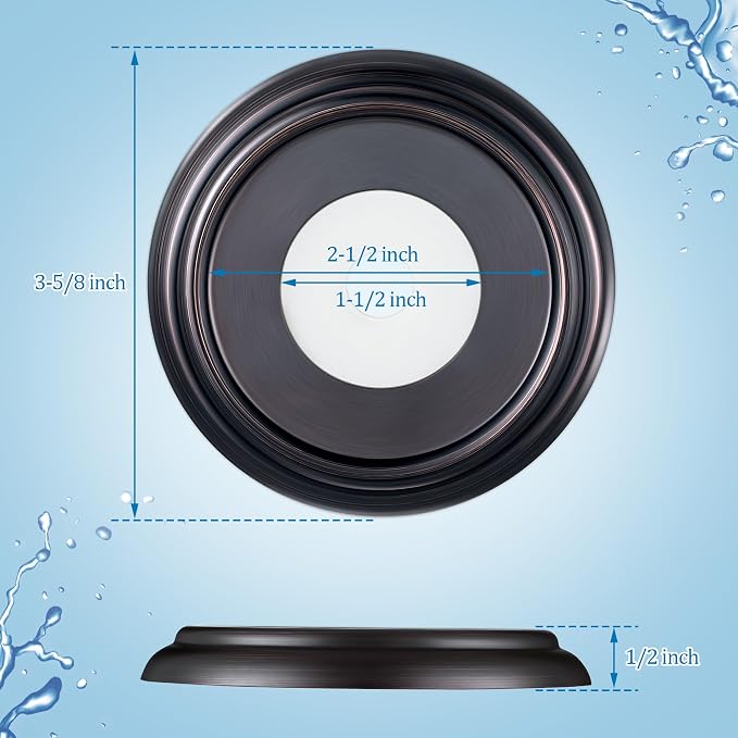 Enhon Metal Tub Spout Cover Ring, Bathroom Faucet Remodeling Wall Plate - Image 2