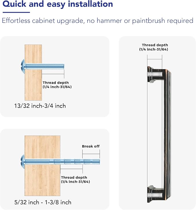 Ravinte Hardware 10 Pack Oil Rubbed Bronze Cabinet Pulls, 5 Inch Hole Center - Image 3