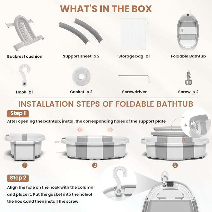 Collapsible Baby Bathtub, Baby Tubs - Image 6