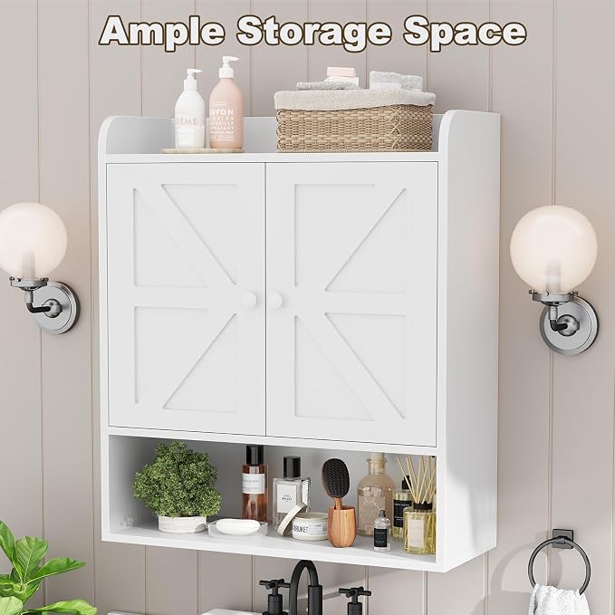 EasyCom Bathroom Cabinet Storage, Farmhouse Medicine Cabinet - Image 8