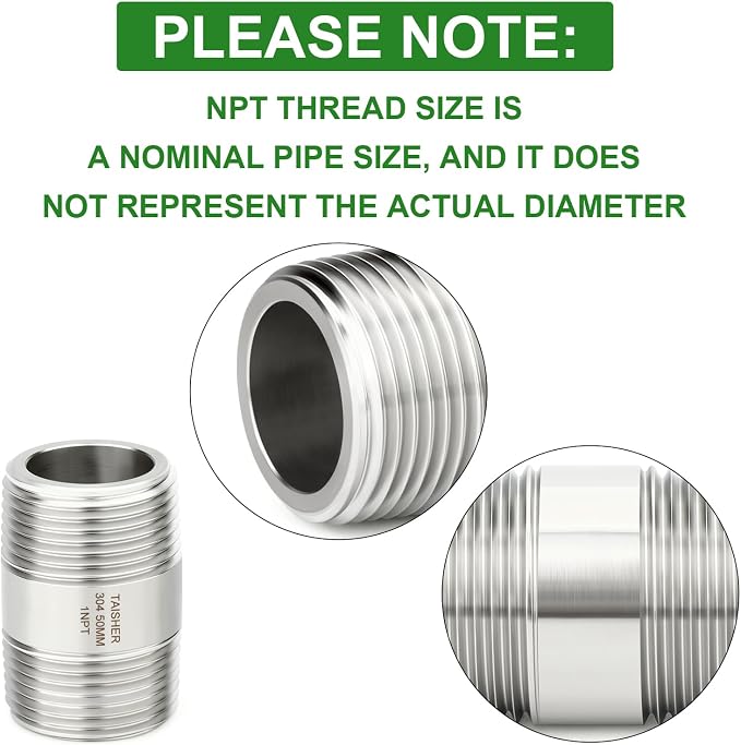 TAISHER 2PCS Stainless Steel Pipe Fittings - Image 4