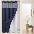River Dream Heavyweight No Hooks Required Dotted Waffle Weave Shower Curtain by RiverDream
