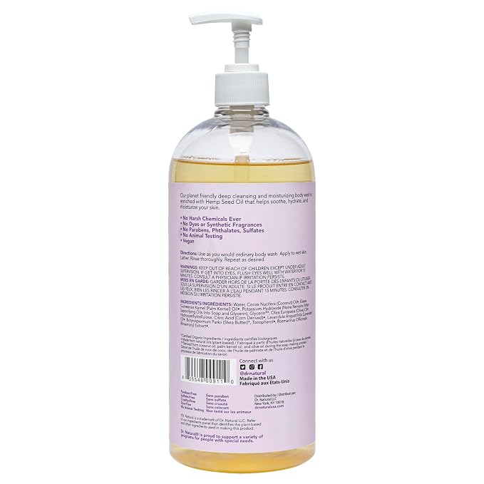 Dr. Natural Calming Lavender Oil Body Wash - Image 8