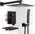 Rain Shower Faucet Set Wall Mounted Rainfall by IUERASD