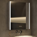 Medicine Cabinet with LED Lights and Mirror, 20 x 28 Inch Surface or Recessed by HBEZON