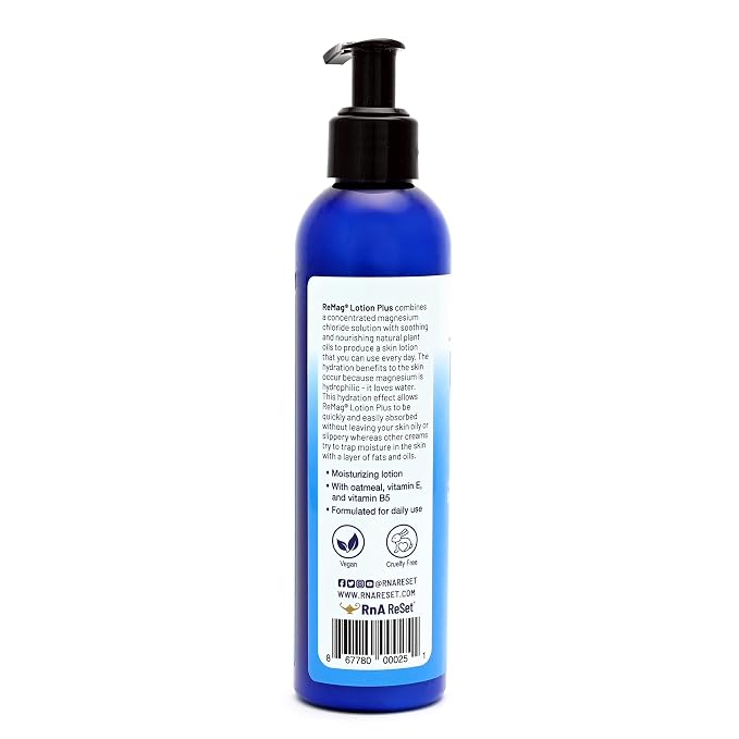 RnA ReSet ReMag Lotion – Topical Magnesium & Daily ReHydrator, Smooth - Image 3