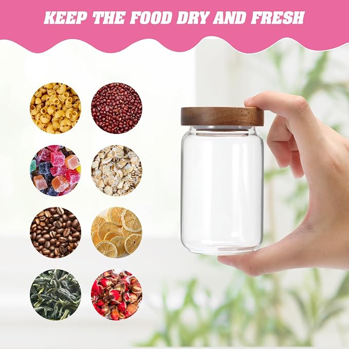 Small Glass Jar with Lids Mini Glass Bottle Glass Storage Canister Borosilicate - Image 3
