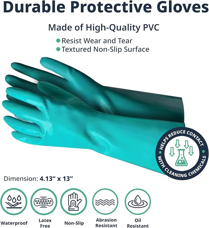Glug Drain Opener Bundle with Glug Crystals Cleaner and Long Protective Gloves - Image 4