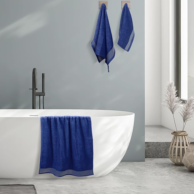 Belizzi Home Ultra Soft 3 Pack Cotton Towel Set, Contains a Bath Towel 28x55 - Image 4
