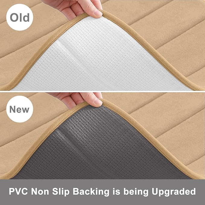 Buganda Memory Foam Bath Mat, Ultra Soft and Non-Slip Bathroom Rugs, Water - Image 3