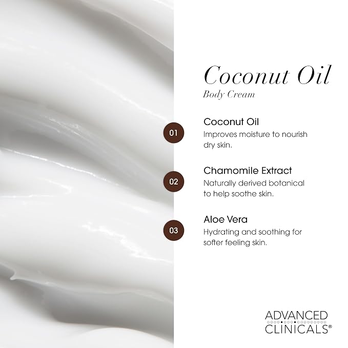 Advanced Clinicals Unscented Retinol Body Lotion & Face Moisturizer + Coconut - Image 7