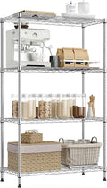 IZEUK 4-Tier Heavy Duty Steel Storage Shelves, Metal Shelf Wire Shelving Rack by IZEUK