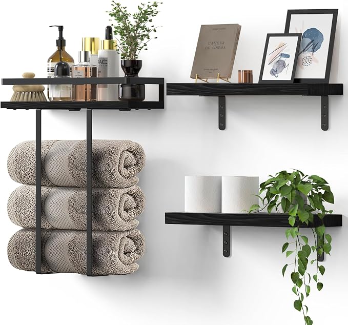 Towel Racks for Bathroom-Wall Mounted Floating Shelves for Wall Bathroom by Unknown