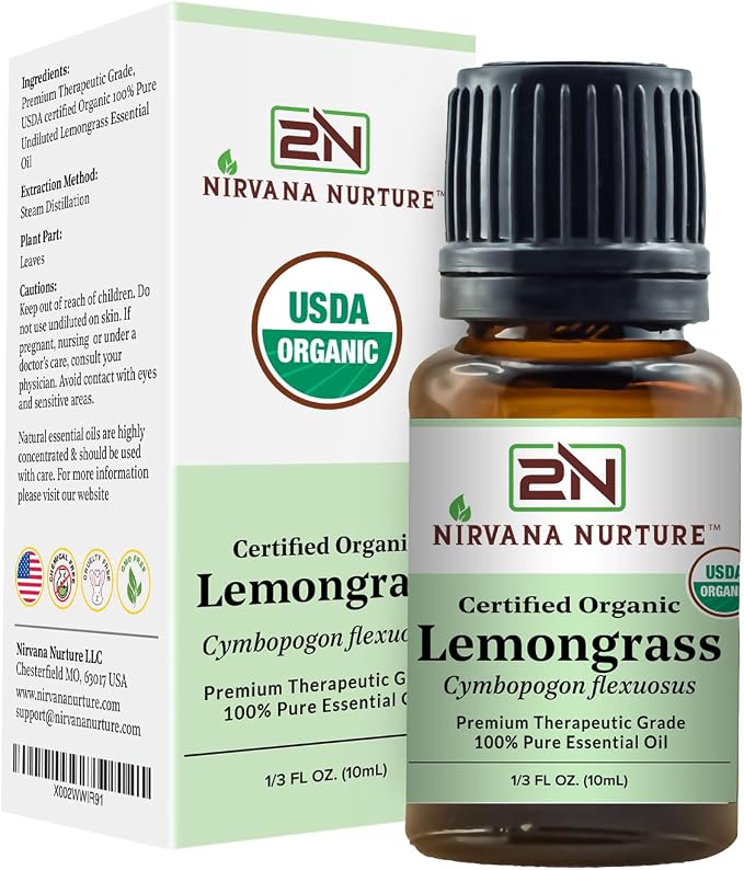 Lemongrass Essential Oil USDA Certified Organic 100% Pure Premium Therapeutic - Image 6
