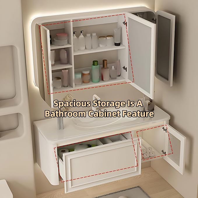 36IN Wall Mounted Bathroom Vanity Set - Image 4