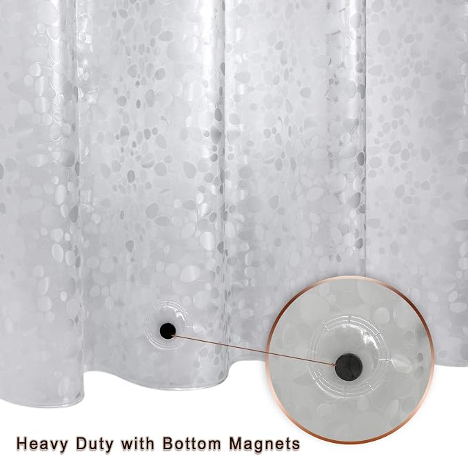 Bostofy Waterproof Shower Curtain Liner 8G EVA Thick Shower Curtain - Image 3