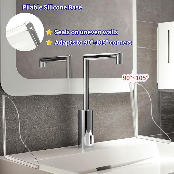 2Pack Shower Splash Guard for Bathtub, Walk in Shower Water Guard Made of - Image 4