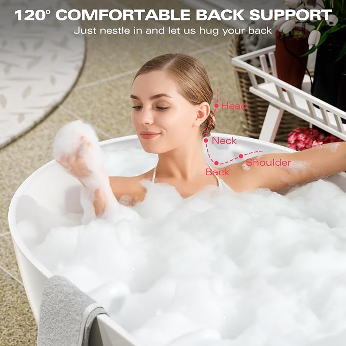 Abruzzo 63" Freestanding Bathtub Solid Surface - Image 5