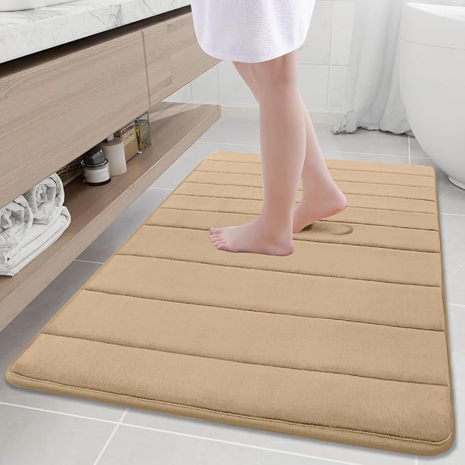 Buganda Memory Foam Bath Mat, Ultra Soft and Non-Slip Bathroom Rugs, Water by Buganda