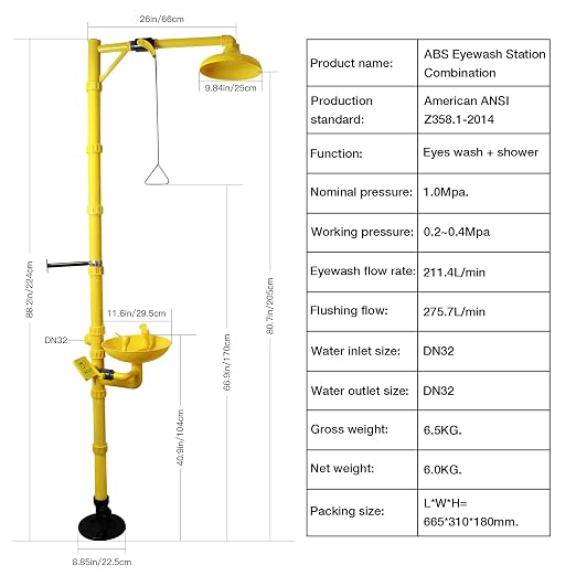 Emergency Shower Eyewash Station OSHA Approved, Eye Wash and Shower Combination - Image 5