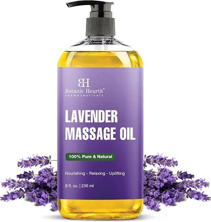 Lavender Massage Oil with Pure Lavender Oil Skin Tightening Massage Oil by BestHairCareProducts