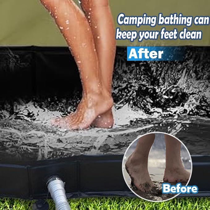 Upgraded Portable Shower Pan, Outdoor Shower Floor Camping Shower Base to Keep - Image 6