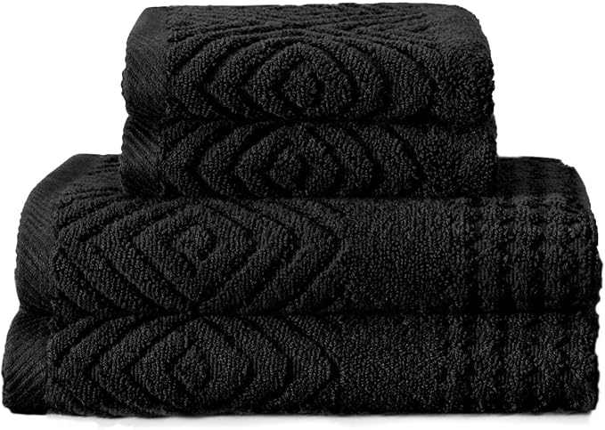 Texere 100% Organic Cotton Diamond Jacquard 700 GSM Luxury Bath Towel Sets by TexereSilk