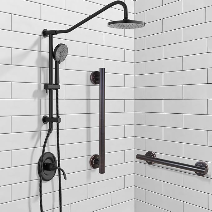 Lava Odoro Shower Grab Bar, Modern Set Stainless Steel Handicap Grab Bar - Image 7