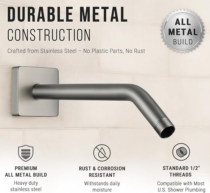 G-Promise All Metal 10-Inch Shower Arm - Image 5