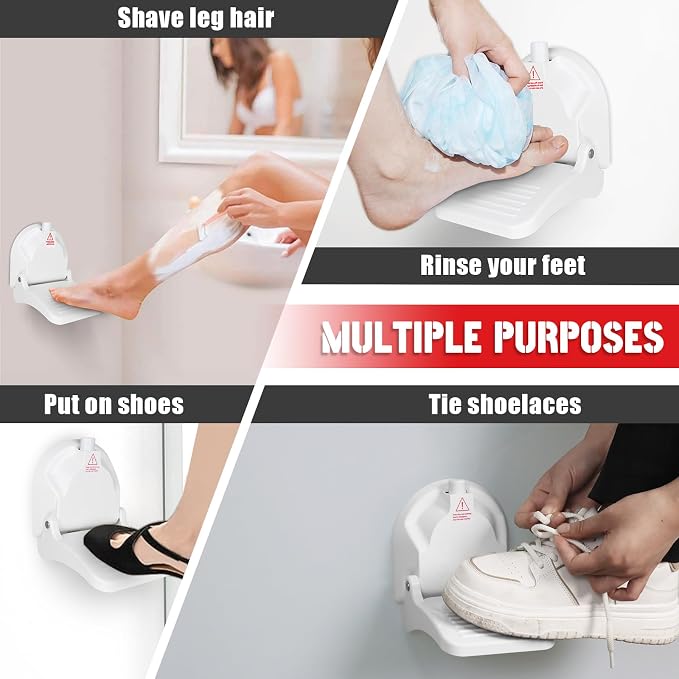 Suction Cup Shower Foot Rest for Shaving Legs, Foldable Shower Step Foot Rest - Image 8