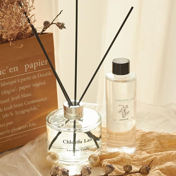 Chloefu LAN Jasmine Reéd Diffuser Refill Natural Essential Jasmine Oil - Image 3
