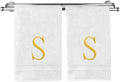 Monogrammed Hand Towel, Personalized Initial Gift, Extra Absorbent 100% Turkish by BareCotton