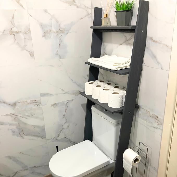 Over The Toilet Bathroom Organizer Shelves, 3-Tier Freestanding Above Toilet - Image 6