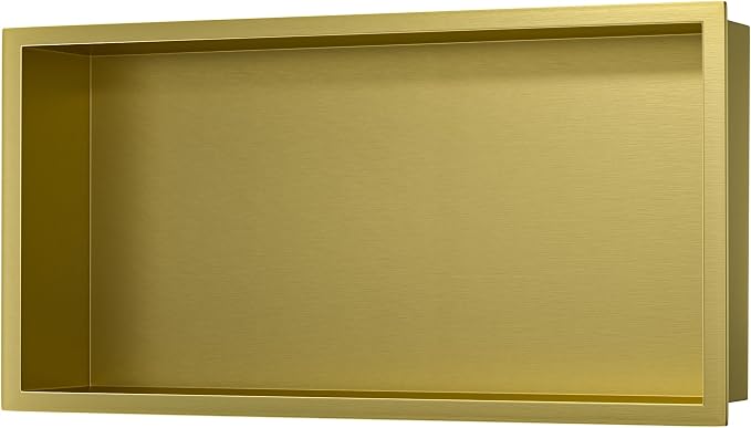 Stainless Steel Shower Niche 24" X 12" Gold No Tile Needed Horizontal Niche - Image 4