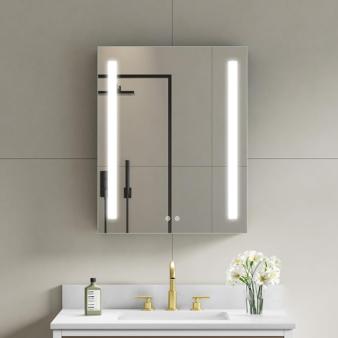 WELLFOR 24" X 30" LED Medicine Cabinet - Image 11