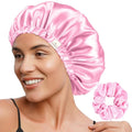 YANIBEST Adjustable Satin Bonnet Double Layer Hair Bonnet by yanibest