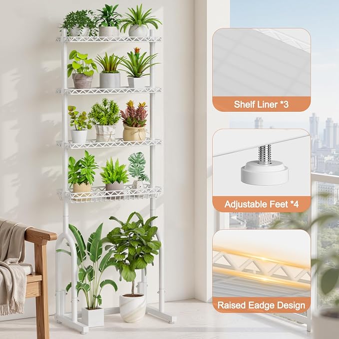 EAGMAK Over The Toilet Storage Rack, 4-Tier Bathroom Organizer - Image 6