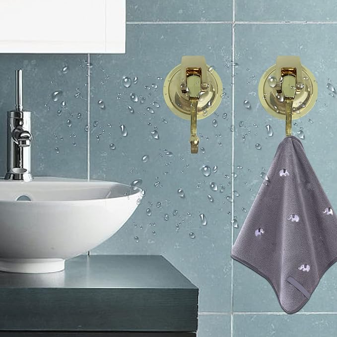 Heavy Duty Vacuum Suction Shower Hooks Glass Suction Cup Bathroom Robe Hooks - Image 3