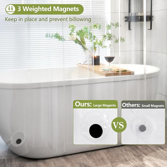 Waterproof Clear Shower Curtain Liner - Image 2