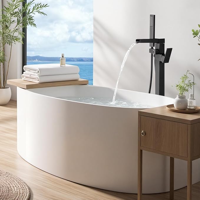 Freestanding Tub Faucet Oil Rubbed Bronze: ALEASHA High Flow Max 6.74 GPM Free - Image 2