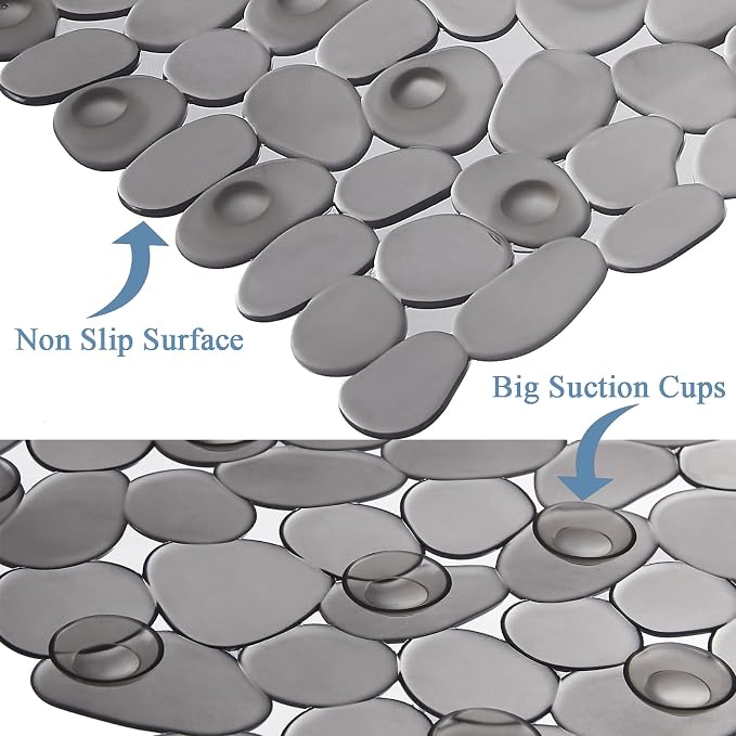 Bath Shower Mat Non Slip: Extra Large Pebble Bathtub mat - Image 4