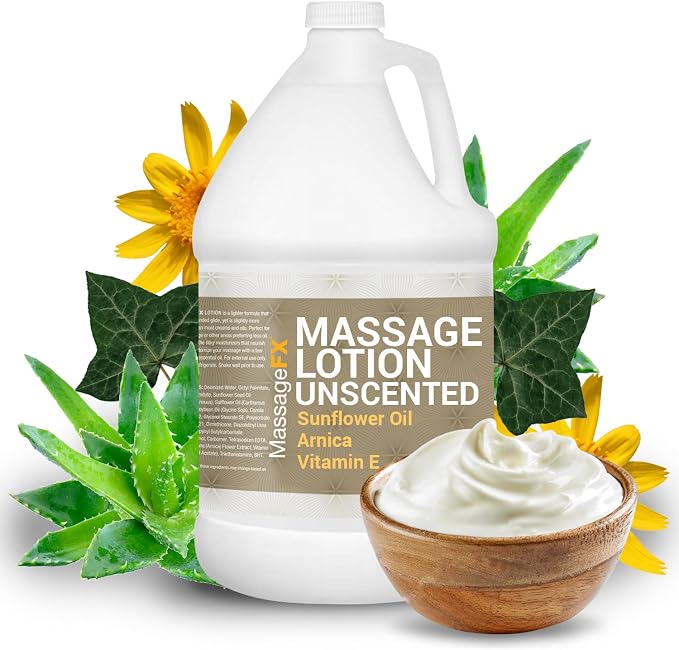 Massage FX Unscented Massage Lotion, 1/2 Gallon by MassageFX