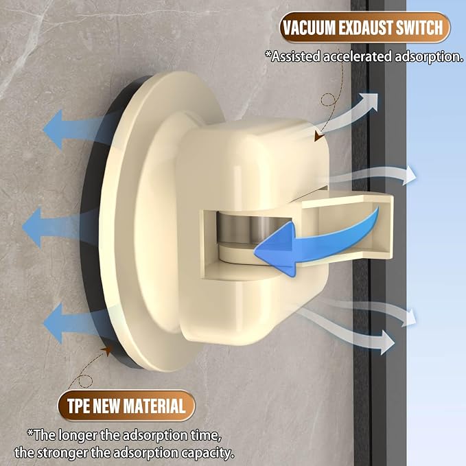 Onemake Aluminum Shower Caddy Suction Cup, No Drilling Bathroom Shower Shelf - Image 3
