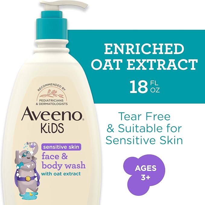 Aveeno Kids Sensitive Skin Face and Body Wash - Image 2