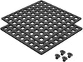 2PC 3-7/8" Matte Black Shower Drain Cover by Yaseingoo