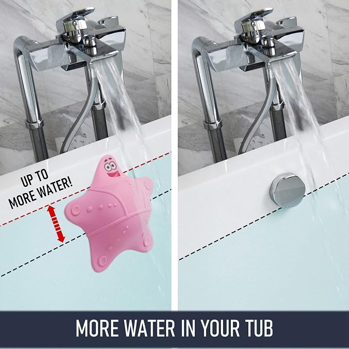 HengLiSam Bathtub Overflow Drain Cover, Starfish-Shaped Silicone Bath Tub Drain - Image 3
