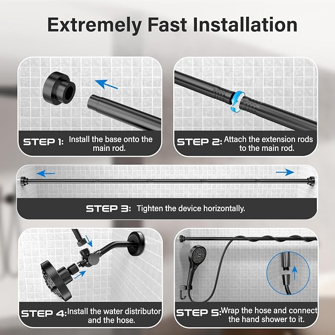 Dual Shower Head with Handheld for Couples: High Pressure Double Shower Heads - Image 6